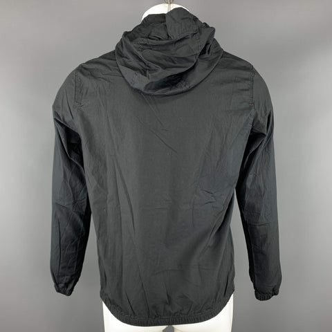 PULL & BEAR S Black Solid Cotton Zip Up Jacket