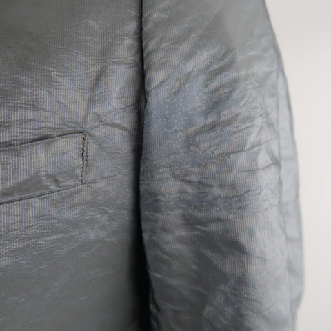 RAF SIMONS 40 Regular Navy Metallic Polyester Blend Sport Coat