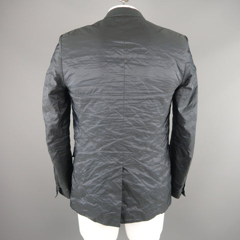 RAF SIMONS 40 Regular Navy Metallic Polyester Blend Sport Coat