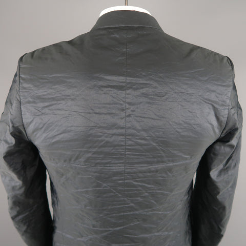 RAF SIMONS 40 Regular Navy Metallic Polyester Blend Sport Coat