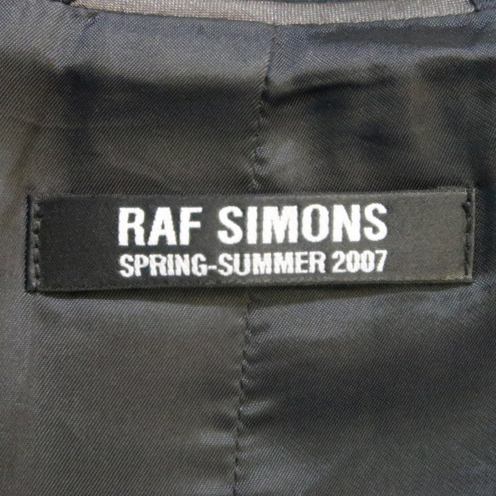 RAF SIMONS 40 Regular Navy Metallic Polyester Blend Sport Coat