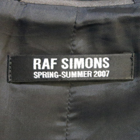 RAF SIMONS 40 Regular Navy Metallic Polyester Blend Sport Coat