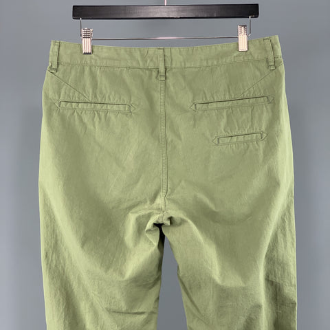 RAG & BONE Size 34 x 32 Olive Solid Cotton Zip Fly Casual Pants