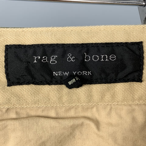 RAG & BONE Size 34 x 32 Olive Solid Cotton Zip Fly Casual Pants