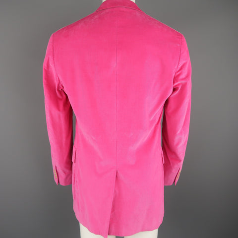 RALPH LAUREN 40 Fuchsia Pink Corduroy Notch Lapel Sport Coat