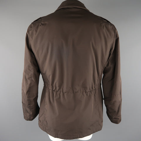 RALPH LAUREN Black Label XL Brown Solid Polyester Jacket