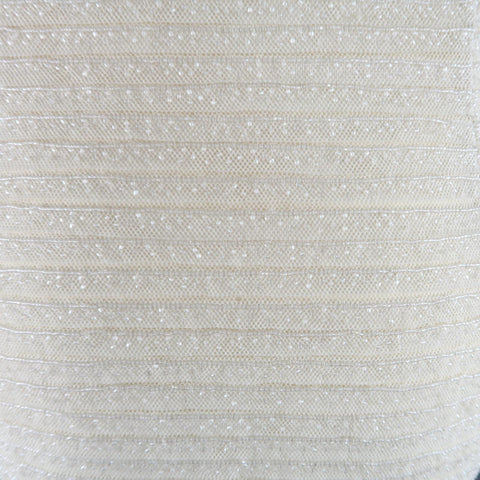 RALPH LAUREN COLLECTION US 12 Cream Beaded Drop Waist Tulle Gown Dress