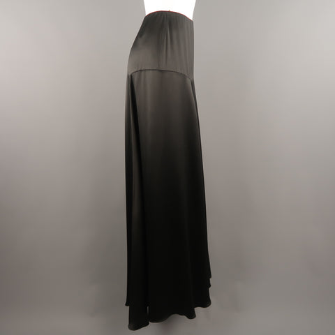 RALPH LAUREN COLLECTION Size 2 Black Silk A Line Maxi Skirt