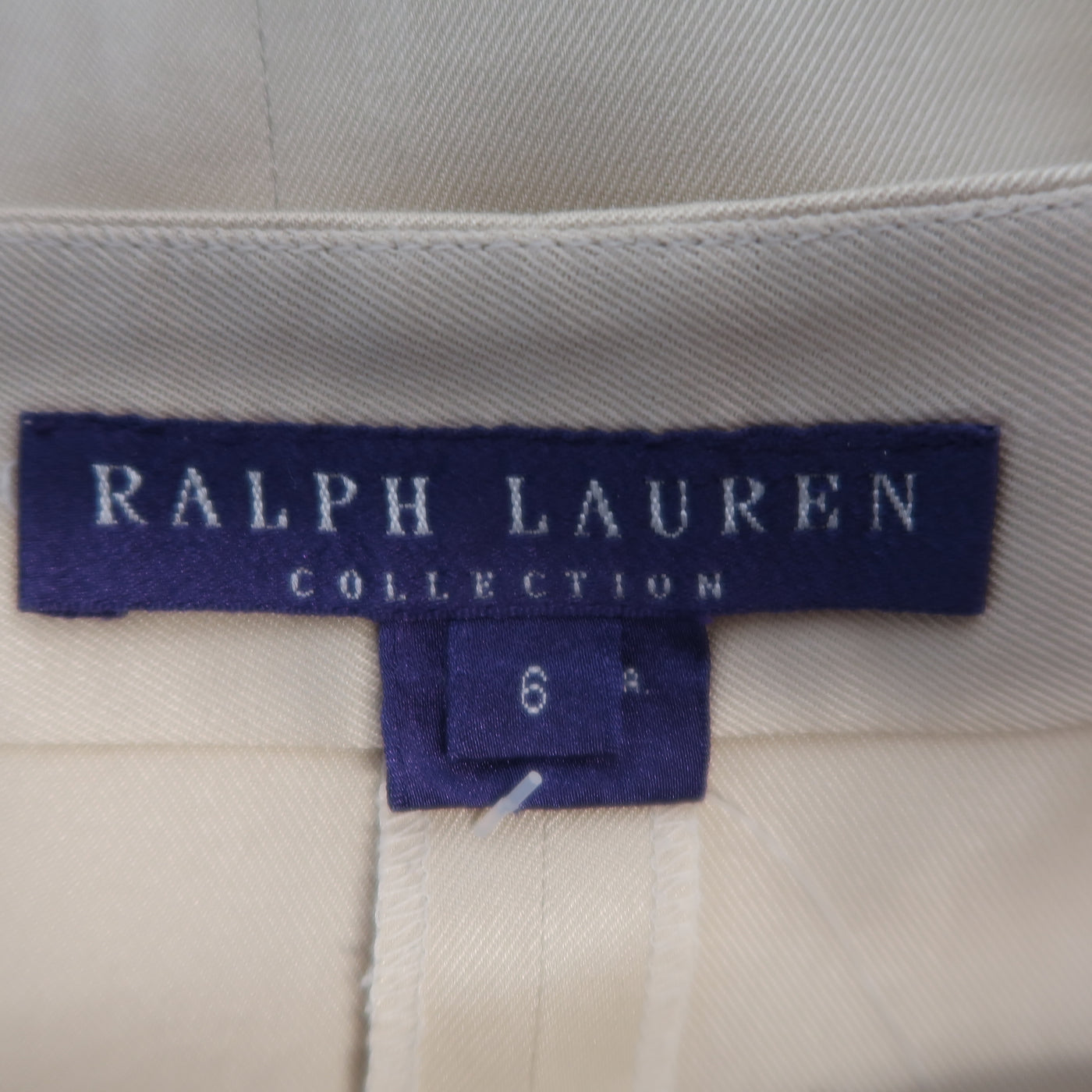 RALPH LAUREN COLLECTION Size 6 Light Beige Silk Twill Pencil Skirt