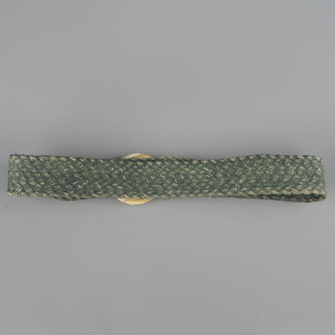 RALPH LAUREN Green M Braided Rope Double Engraved Hoop Belt