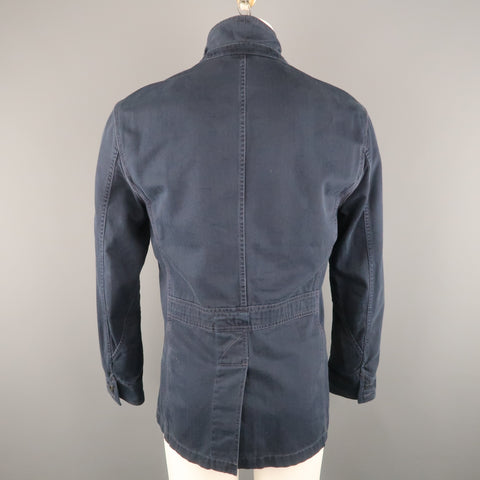 RALPH LAUREN M Navy Solid Cotton Worker Jacket