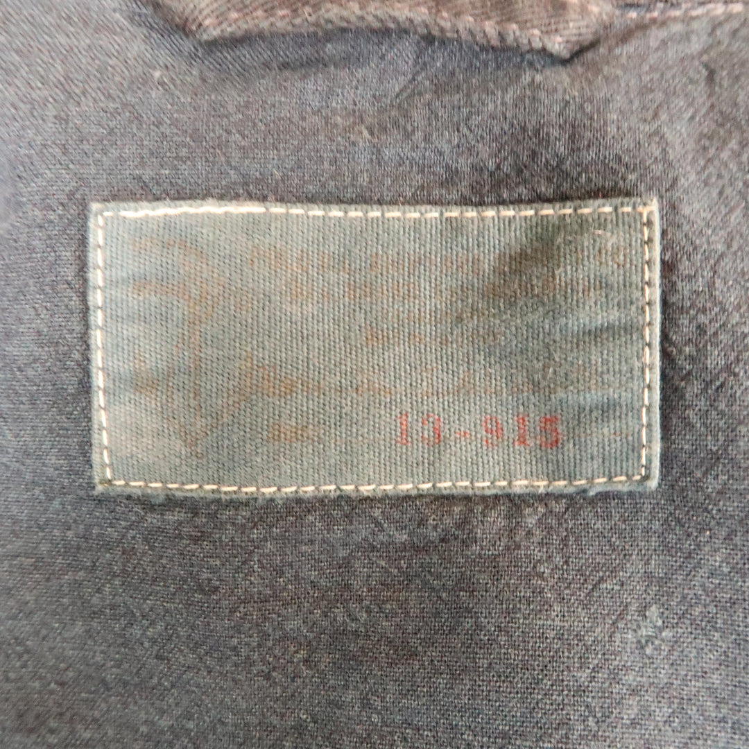 RALPH LAUREN M Navy Solid Cotton Worker Jacket