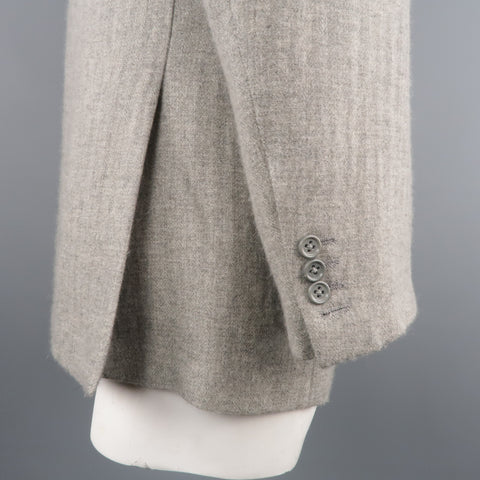 RALPH LAUREN Purple Label US 40 Light Gray Heather Cashmere Blazer Sport Coat