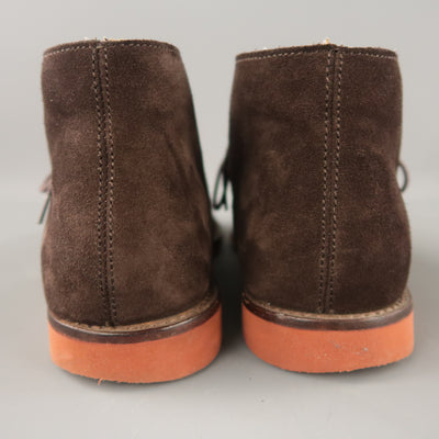 RALPH LAUREN Size 11 Brown Solid Suede Lace Up Boots