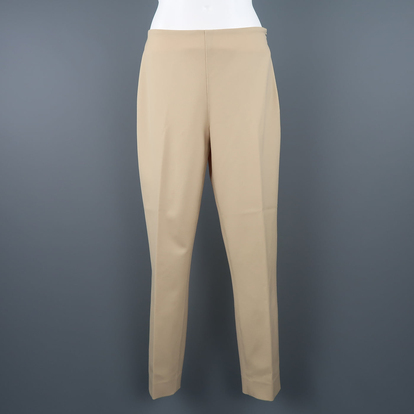 RALPH LAUREN Size 6 Tan Stretch Wool Skinny Dress Pants