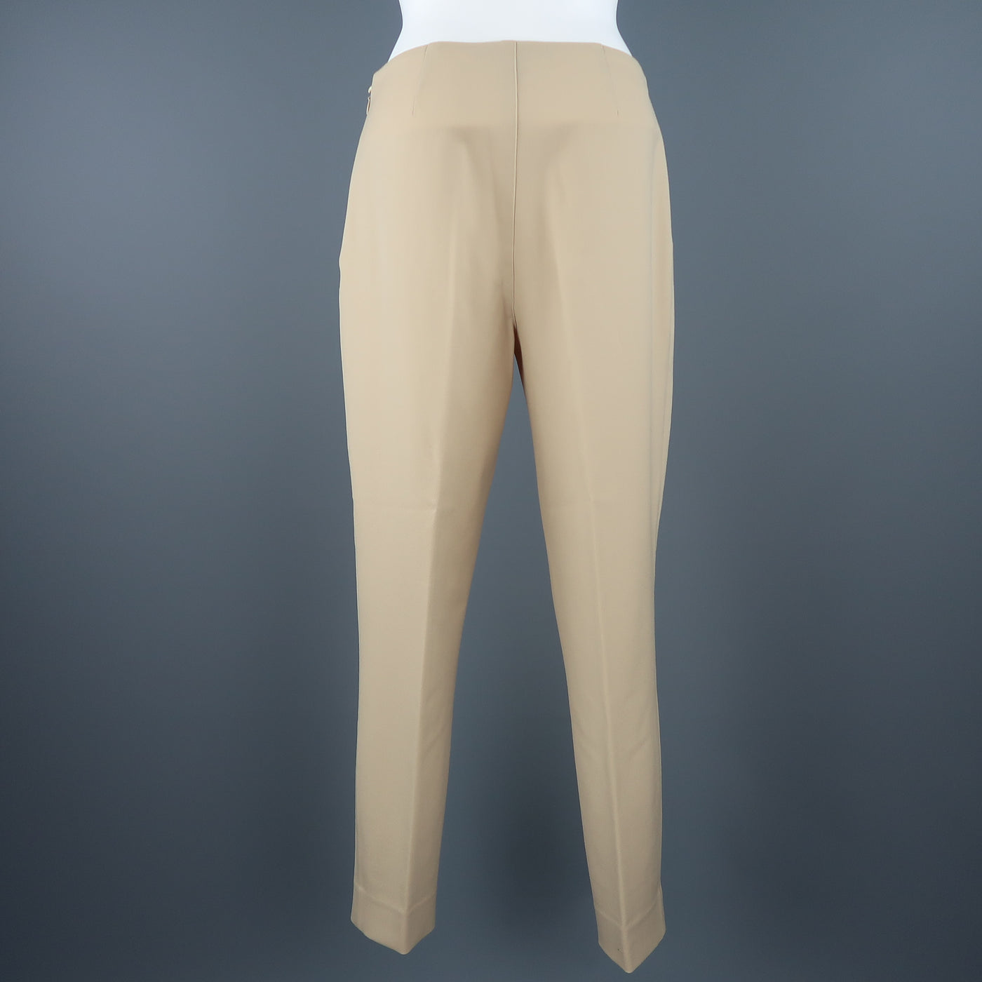 RALPH LAUREN Size 6 Tan Stretch Wool Skinny Dress Pants
