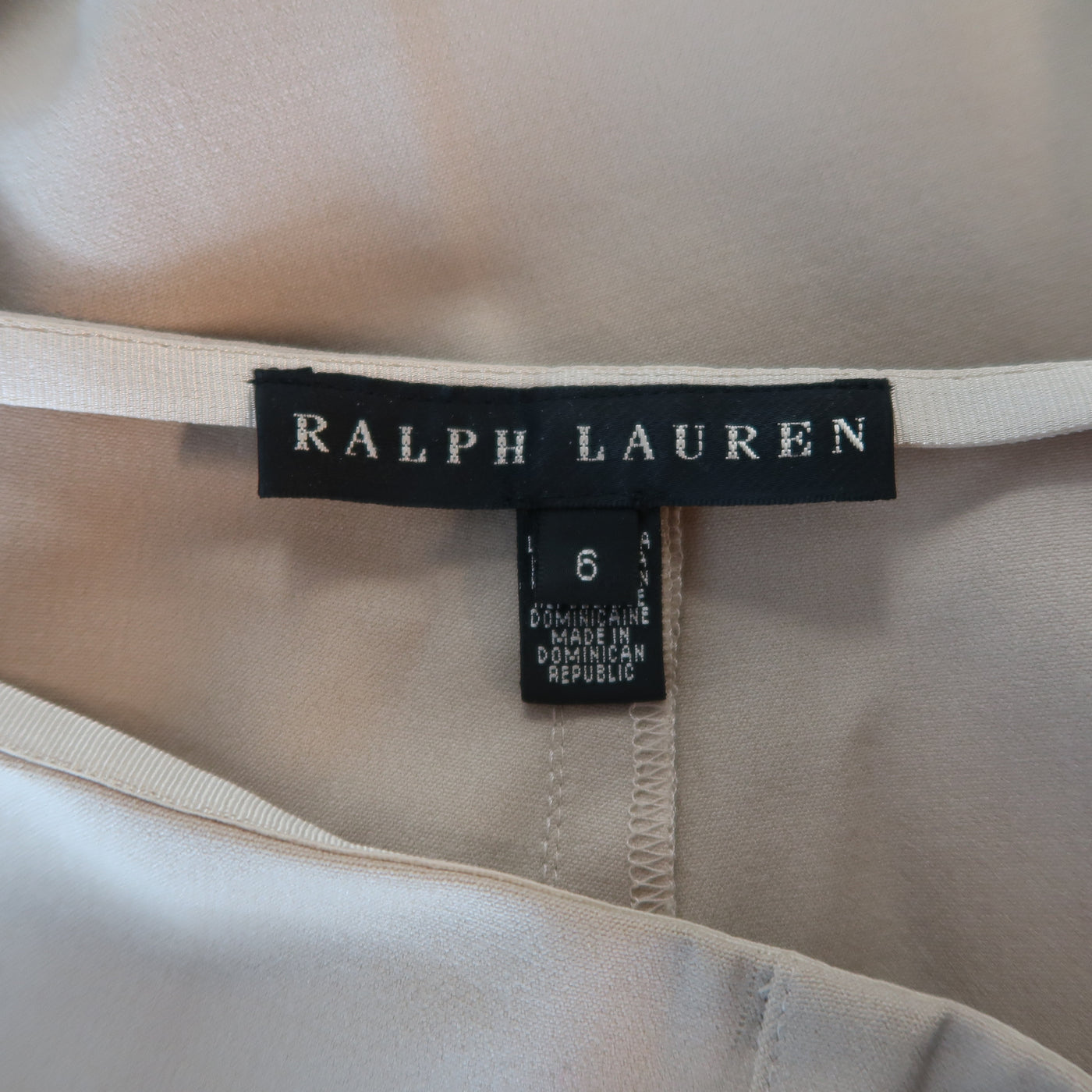RALPH LAUREN Size 6 Tan Stretch Wool Skinny Dress Pants