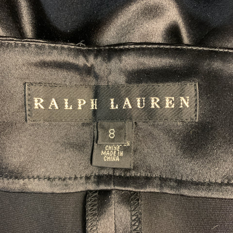 RALPH LAUREN Size 8 Black Silk  Dress Pants