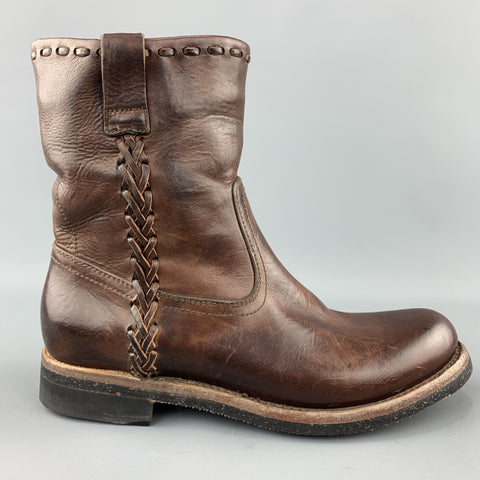 RALPH LAUREN Size 8 Brown Antique Leather Pull On Boots