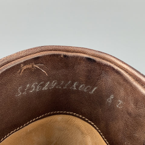 RALPH LAUREN Talla 8 Botas sin cordones de cuero antiguo marrón