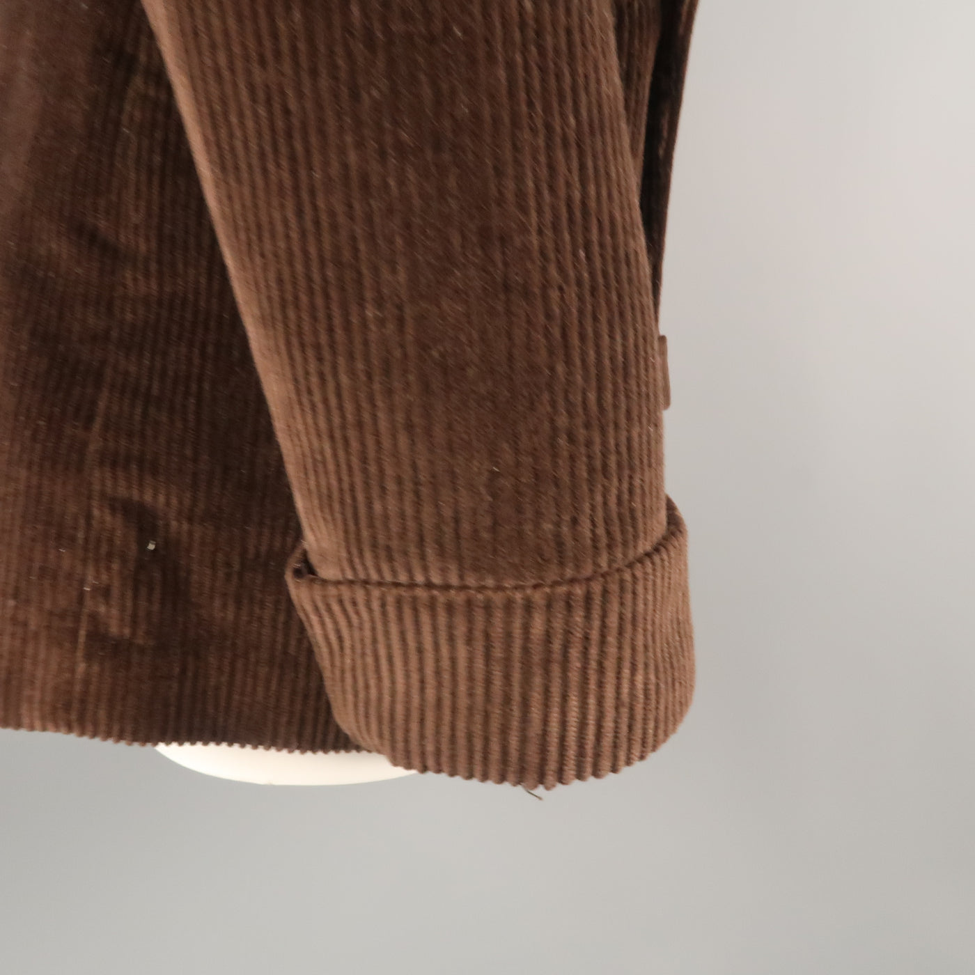 RALPH LAUREN Size 8 Brown Corduroy Double Breasted Peak Lapel Jacket