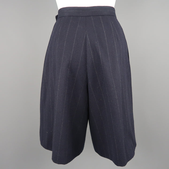 RALPH LAUREN Size 8 Navy Wool  Dress Short Pants