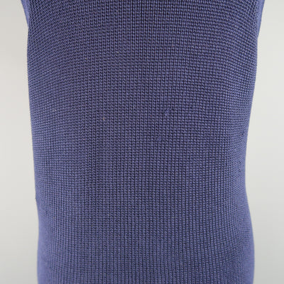 RALPH LAUREN Size M Navy Silk Blend Sleeveless Long Sweater Vest Top