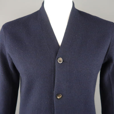 RALPH LAUREN Size M Navy Solid Wool Blend Cardigan Sweater