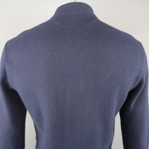 RALPH LAUREN Size M Navy Solid Wool Blend Cardigan Sweater