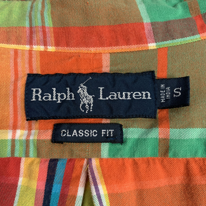 RALPH LAUREN Size S Multi-Color Plaid Cotton Button Down Short Sleeve Shirt