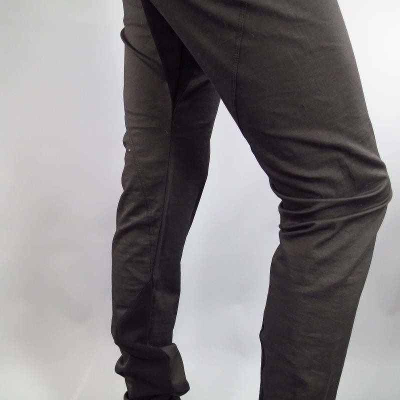 RICK OWENS F/W 09 Size M Black Cotton Panel Leggings