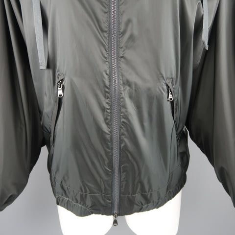 RLX by RALPH LAUREN Size S Gray Nylon Hooded Batwing Sleeve Jacket