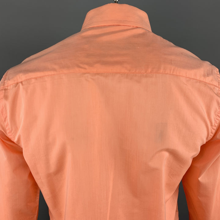 ROBERT GRAHAM Size M Salmon Cotton / Silk Button Up Long Sleeve Shirt