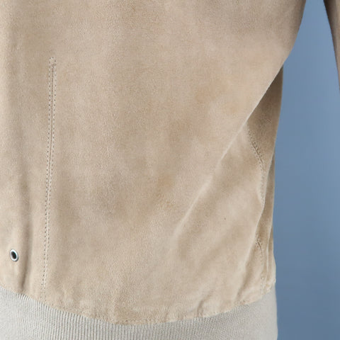 S.W.O.R.D 40 Tan Suede Buttoned Bomber Style  Jacket