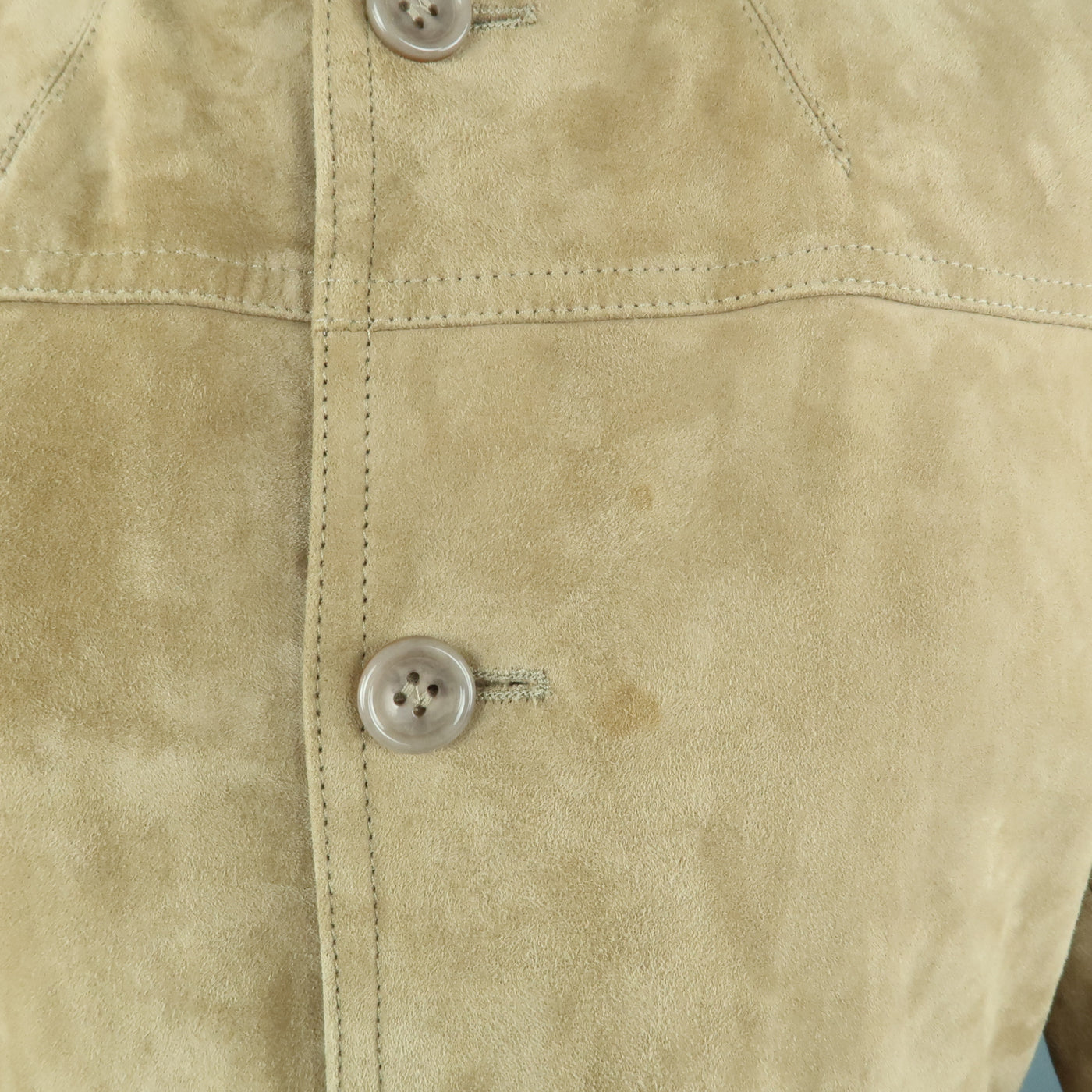 S.W.O.R.D 40 Tan Suede Buttoned Bomber Style  Jacket