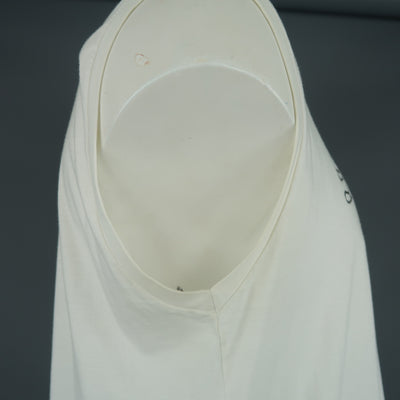 SAINT LAURENT Size XL White 'SL' Graphic Cotton Sleeveless T-shirt