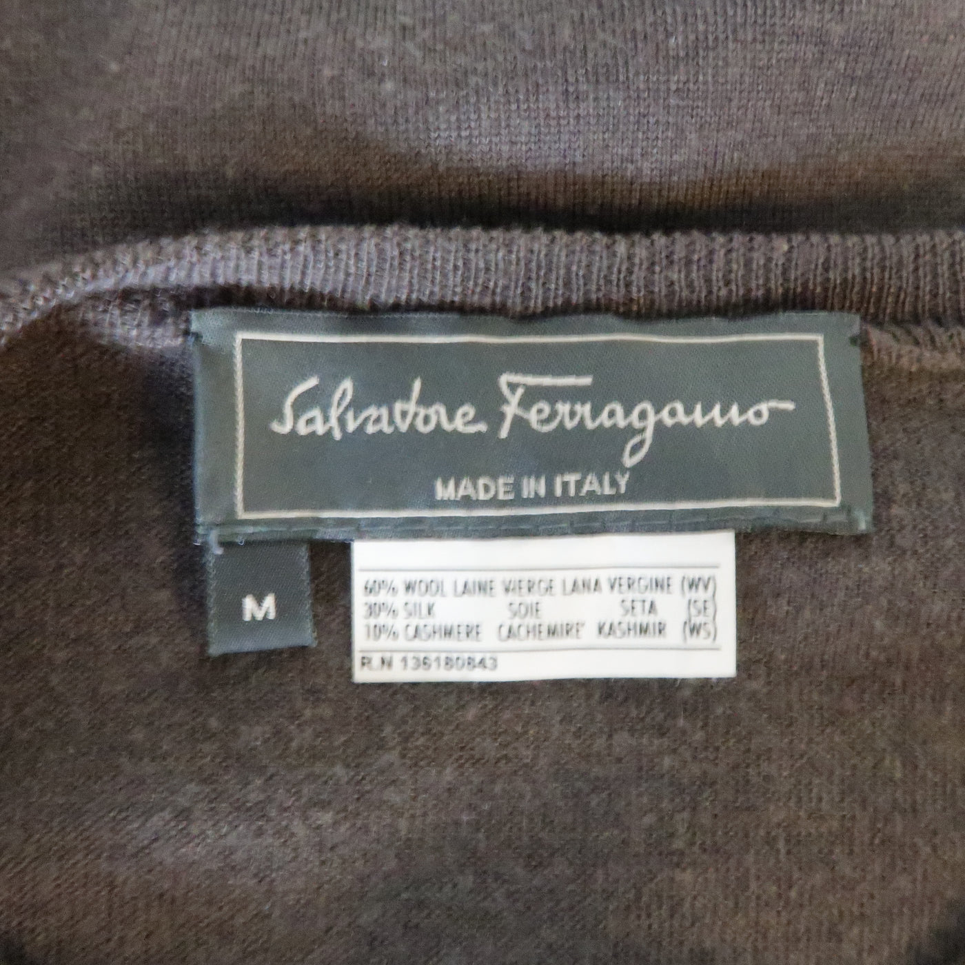SALVATORE FERRAGAMO Size M Taupe Solid Wool / Silk / Cashmere Raglan Pullover