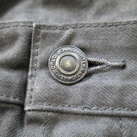 SHELLAC Size 32 Charcoal Dyed Denim Jeans