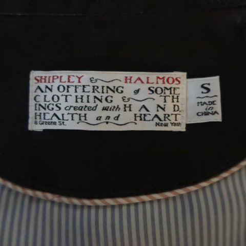 SHIPLEY and HALMOS S Brown Leather Biker Jacket