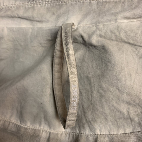 SILENT by DAMIR DOMA L Taupe Distressed Cotton Blend Buttoned Jacket