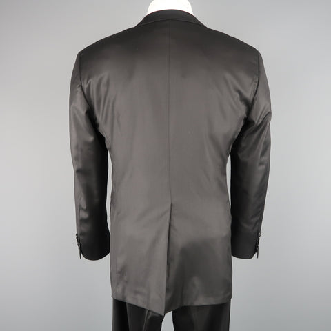 Costume SPURR 40 Regular Noir Brillant Laine Revers 32x30 