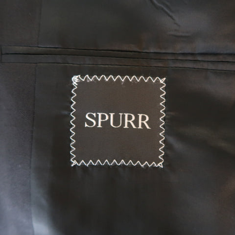 Costume SPURR 40 Regular Noir Brillant Laine Revers 32x30 