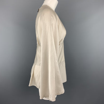 STELLA McCARTNEY Size 6 Grey Silk Blouse