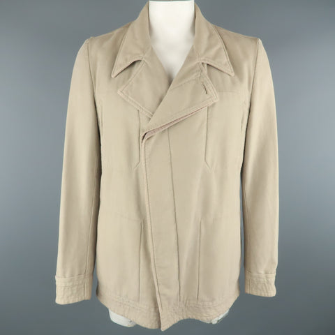 STEPHAN SCHNEIDER XL Khaki Cotton Hidden Buttons Peacoat