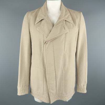 STEPHAN SCHNEIDER XL Khaki Cotton Hidden Buttons Peacoat