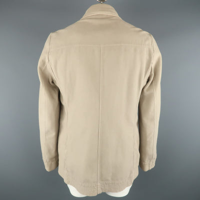 STEPHAN SCHNEIDER XL Khaki Cotton Hidden Buttons Peacoat