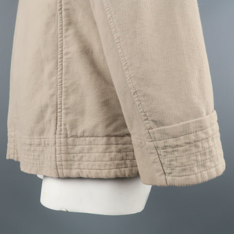 STEPHAN SCHNEIDER XL Khaki Cotton Hidden Buttons Peacoat