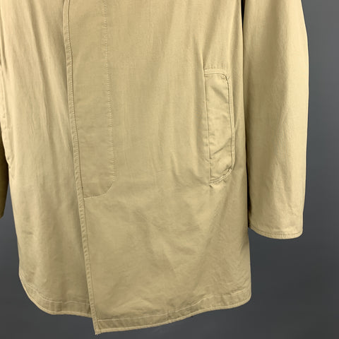 STEVEN ALAN M Khaki Cotton Hidden Buttons Coat