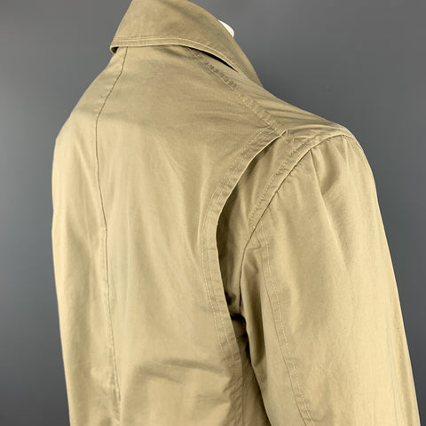 STEVEN ALAN M Khaki Cotton Hidden Buttons Coat