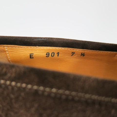 SUTOR MANTELLASSI Size 8 Brown Suede Penny Loafers